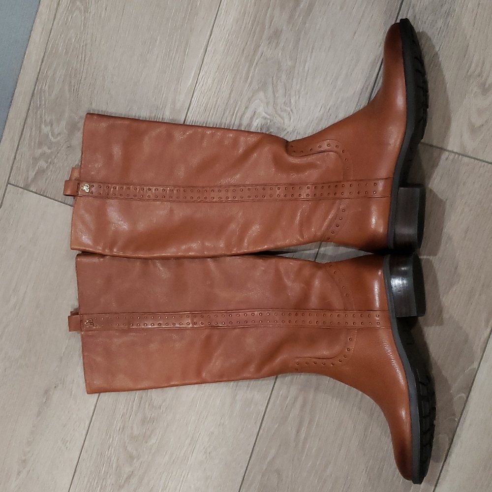 Sam Edelman Brown Heeled Knee High Boots 7.5 - Picture 6 of 12